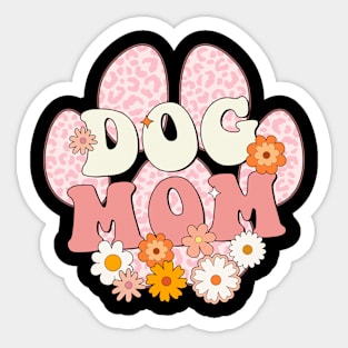 Retro Dog Mom Gift For Women Mother day Sticker